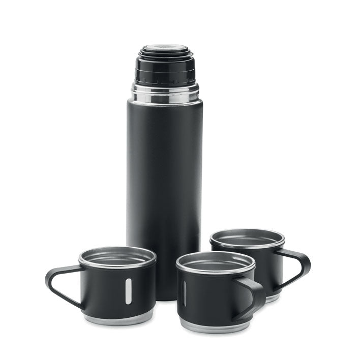 Branded Vacuum Flask Set with 2 Extra Cups without branding
