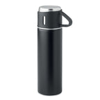 Branded Vacuum Flask with Cup Lid in Black