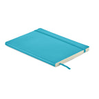 Branded A5 Recycled PU Notebook with Inner Pocket in Blue