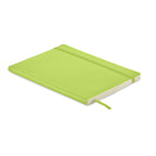 Branded A5 Recycled PU Notebook with Inner Pocket in Green