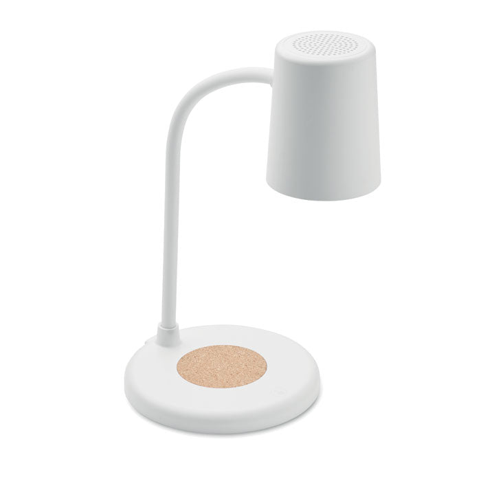 Branded Wireless Phone Charging Office Lamp with Speaker without branding