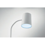Branded Wireless Phone Charging Office Lamp with Speaker in use