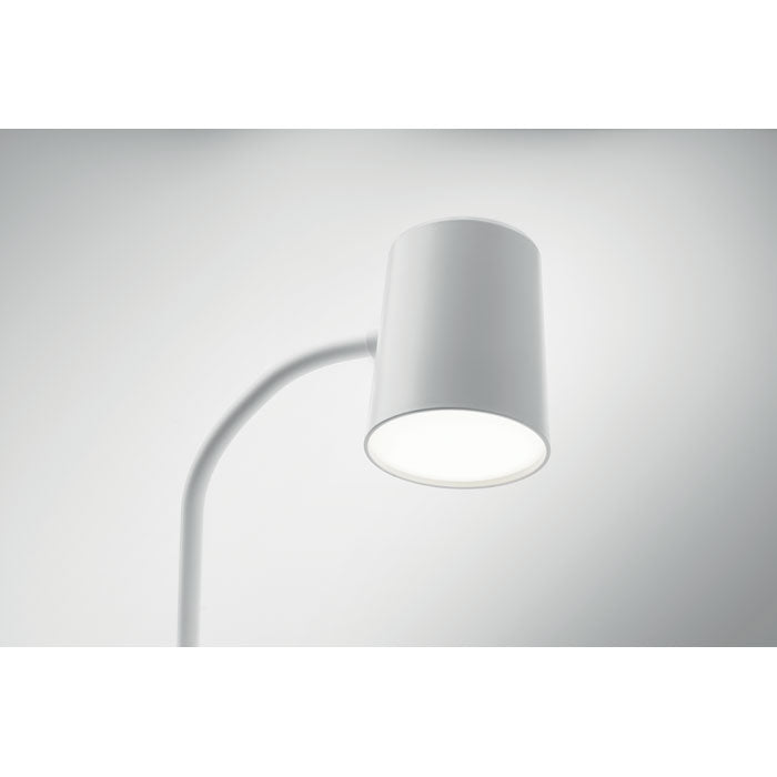 Branded Wireless Phone Charging Office Lamp with Speaker in use