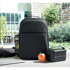 Branded 300D RPET Cooling Backpack in use