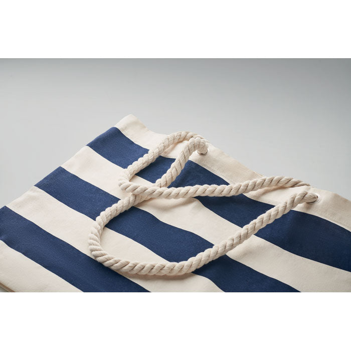 Branded Cotton Beach Bag in use