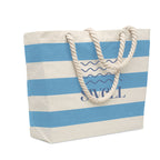 Branded Cotton Beach Bag in Blue