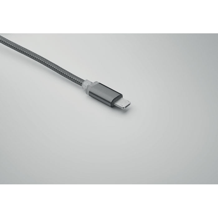 Branded 4 in 1 Aluminium Key Ring Charging Cable without branding