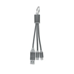 Branded 4 in 1 Aluminium Key Ring Charging Cable without branding