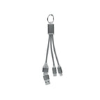 Branded 4 in 1 Aluminium Key Ring Charging Cable