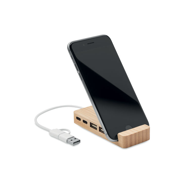 Branded Bamboo USB Port without branding