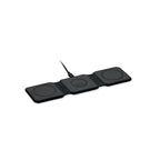 Branded Foldable 3-Pad Wireless Charging Station in Black