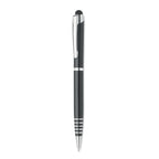 Branded Recycled Aluminium Twist Stylus Pen in Black