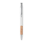 Branded Aluminium Push Button Pen with Cork Grip without branding