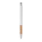 Branded Aluminium Push Button Pen with Cork Grip without branding