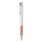 Branded Aluminium Push Button Pen with Cork Grip without branding