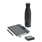 Branded notebook, pen and bottle gift set