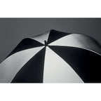Branded 30 Inch Reflective Panel Umbrella in use