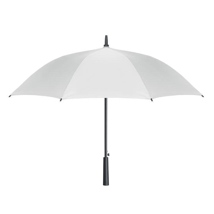 Branded 23 Inch Auto Open Windproof Umbrella in White