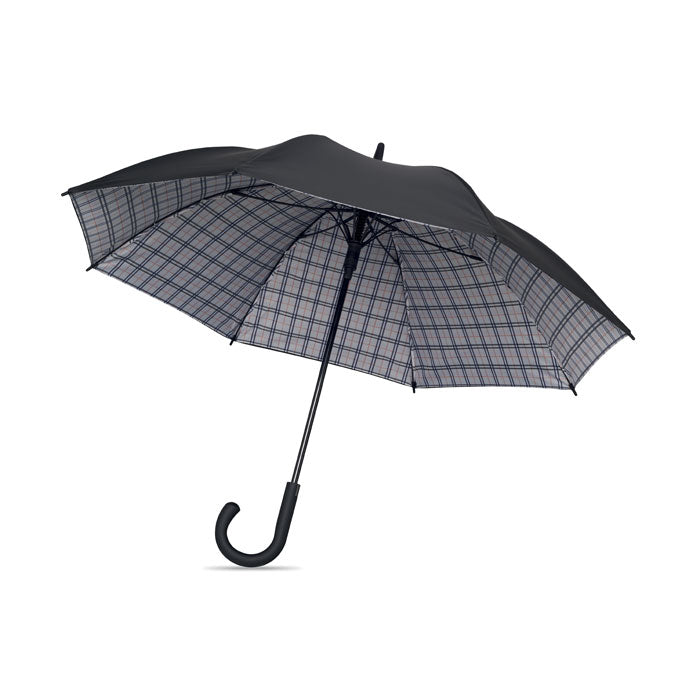Branded 23 Inch Chequered Lining Windproof Umbrella without branding
