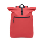 Branded 15 Inch Rolltop Backpack in Red