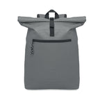 Branded 15 Inch Rolltop Backpack in Grey
