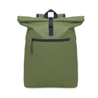 Branded 15 Inch Rolltop Backpack in Green