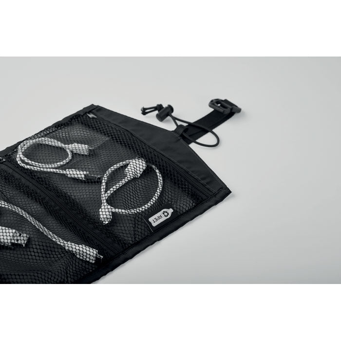 Branded 210RPET Travel Cable Organiser without branding