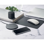 Branded Wireless Speaker with PU Casing in use