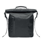 Branded RPET Waterproof Rolltop Bag in Black