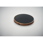 Branded Acacia and PU Wireless Charger without branding