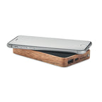 Branded Acacia Wood Wireless Power Bank without branding