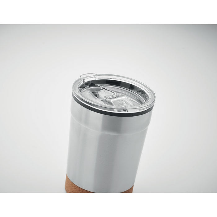 Branded Steel Tumbler with Cork Base without branding