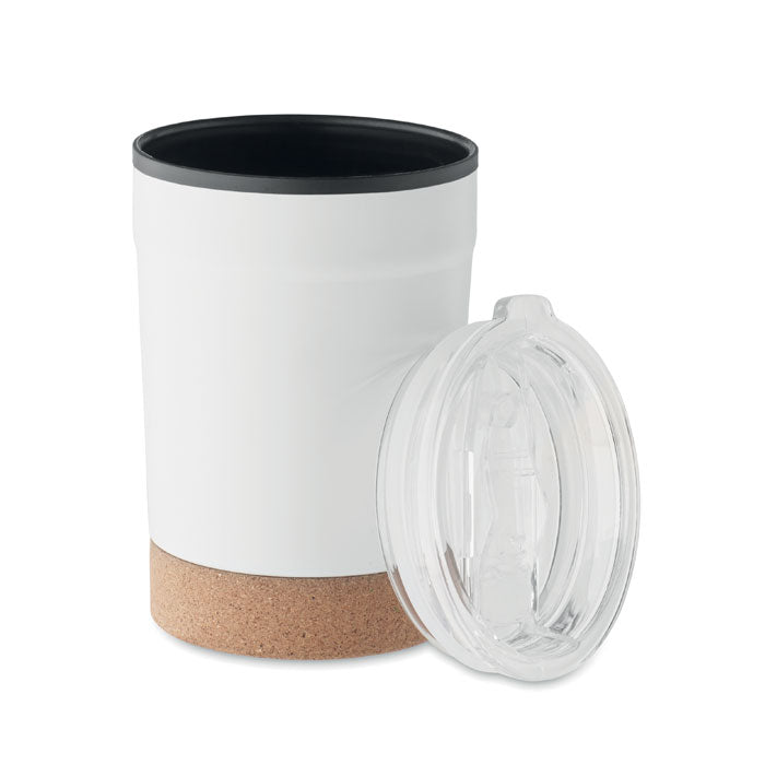 Branded Steel Tumbler with Cork Base without branding
