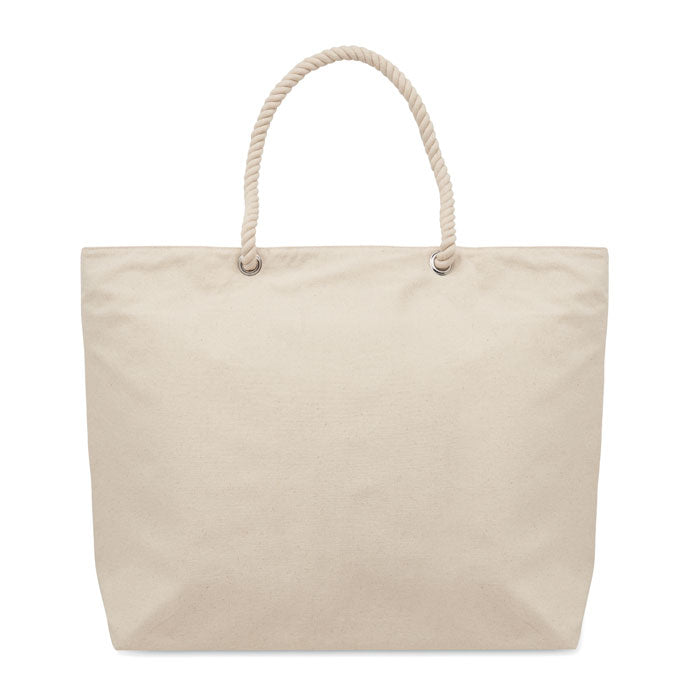 Branded Cord Handle Beach Bag 220gsm without branding