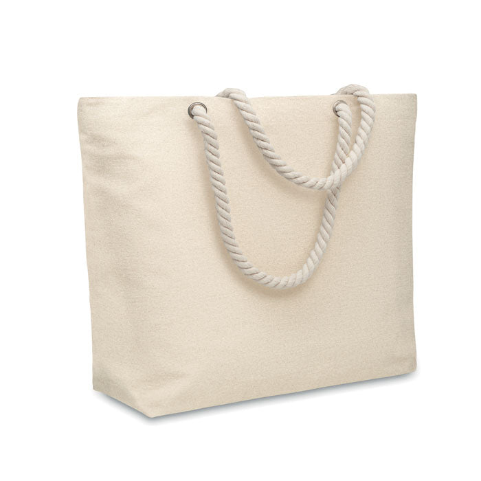 Branded Cord Handle Beach Bag 220gsm without branding