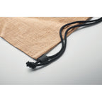 Branded Jute Stuff Bag with Different Handles in use