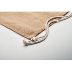 Branded Jute Stuff Bag with Different Handles in use