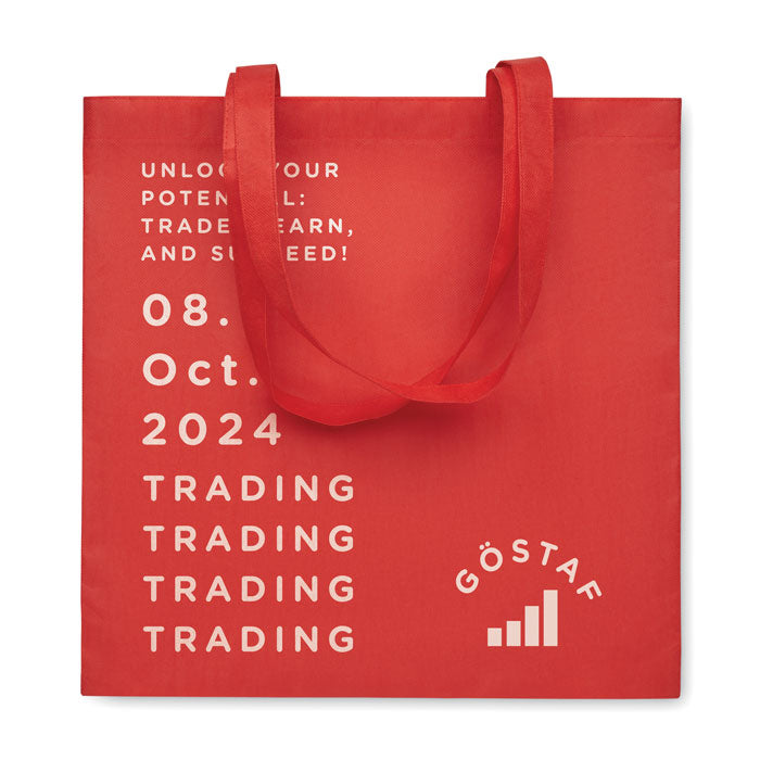 Branded RPET Non-woven Shopping Bag 38 x 42cm in Red