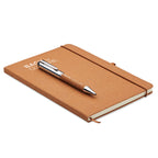 Branded Recycled Leather Notebook Gift Set
