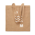 Branded Jute Long Handled Shopping Bag