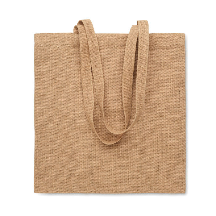 Branded Jute Long Handled Shopping Bag without branding