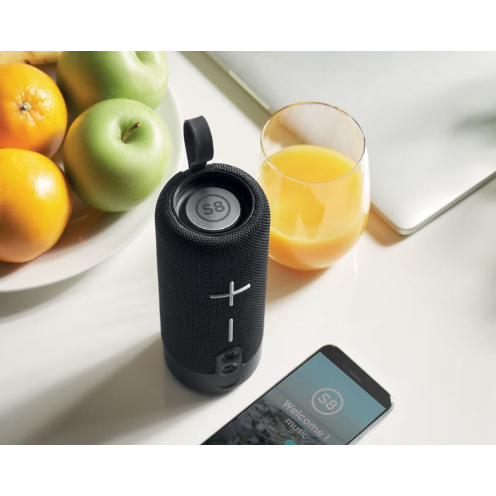 Branded 2x5W Portable Wireless Speaker in use