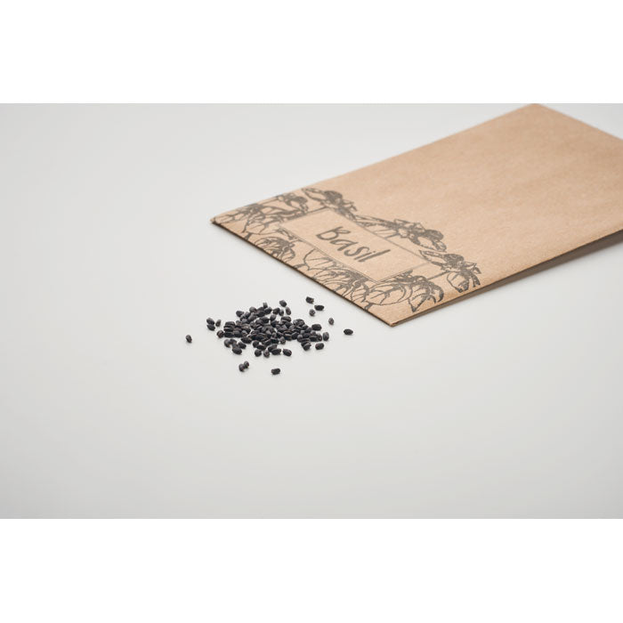 Branded Basil Seeds in Craft Envelope without branding