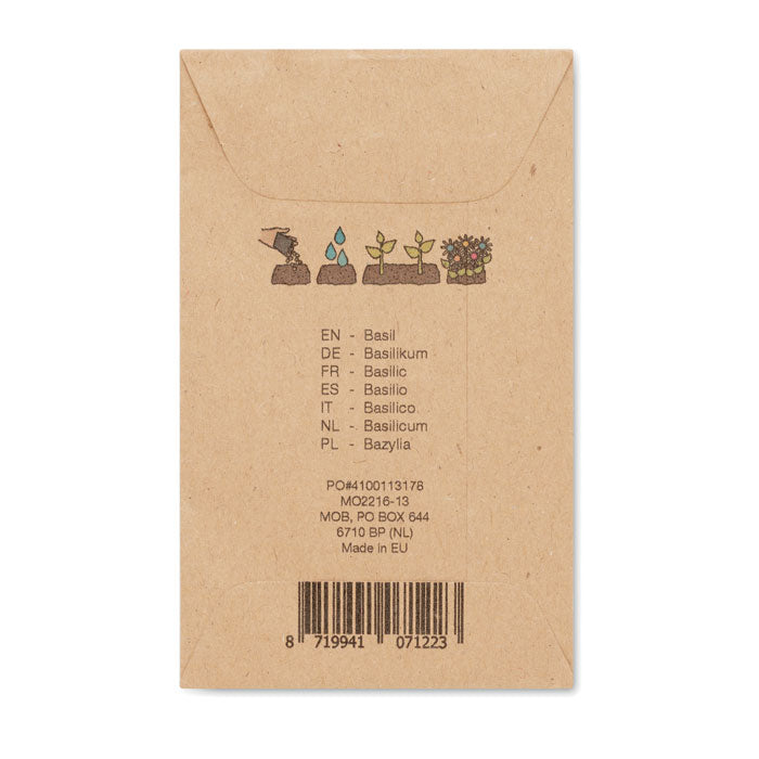 Branded Basil Seeds in Craft Envelope without branding