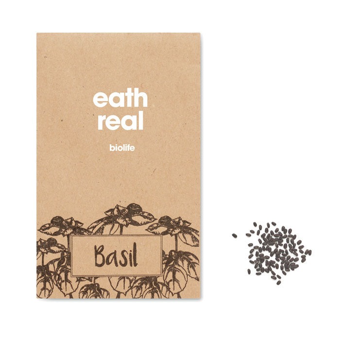 Branded Basil Seeds in Craft Envelope