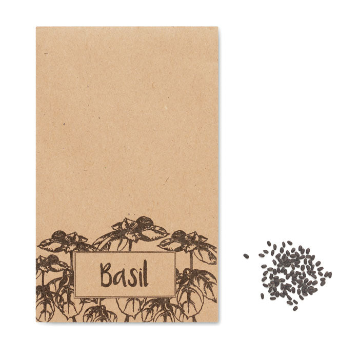 Branded Basil Seeds in Craft Envelope without branding