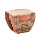 Branded Terracotta Pot with Cress Seeds without branding