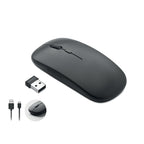 Branded Wireless Optical Mouse in Black