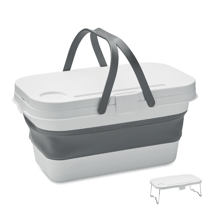 Branded Collapsible Silicone Picnic Basket without branding