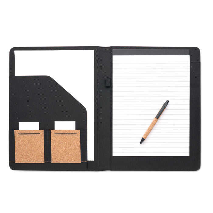 Branded A4 Cork Conference Folder with Pen without branding